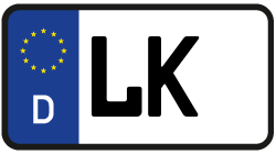 Grafik KFZ-Kennzeichen LK