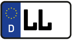 Grafik KFZ-Kennzeichen LL