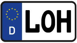 Grafik KFZ-Kennzeichen LOH