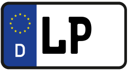 Grafik KFZ-Kennzeichen LP