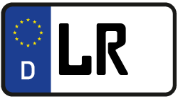 Grafik KFZ-Kennzeichen LR