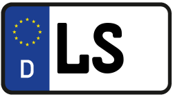 Grafik KFZ-Kennzeichen LS