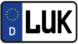 Grafik KFZ-Kennzeichen LUK
