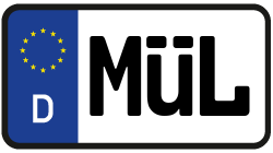 Grafik KFZ-Kennzeichen MÜL