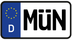 Grafik KFZ-Kennzeichen MÜN