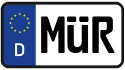 Grafik KFZ-Kennzeichen MÜR