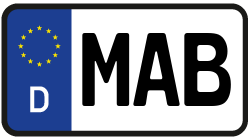 Grafik KFZ-Kennzeichen MAB