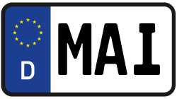 Grafik KFZ-Kennzeichen MAI