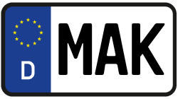 Grafik KFZ-Kennzeichen MAK