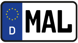 Grafik KFZ-Kennzeichen MAL