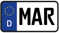 Grafik KFZ-Kennzeichen MAR