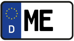 Grafik KFZ-Kennzeichen ME