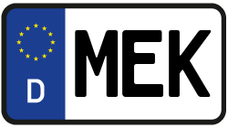 Grafik KFZ-Kennzeichen MEK