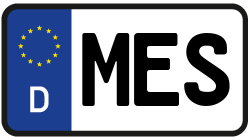 Grafik KFZ-Kennzeichen MES