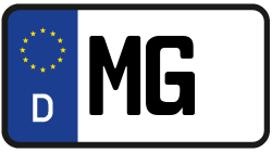 Grafik KFZ-Kennzeichen MG
