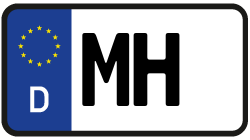 Grafik KFZ-Kennzeichen MH