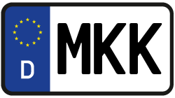 Grafik KFZ-Kennzeichen MKK