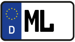 Grafik KFZ-Kennzeichen ML