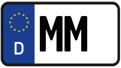 Grafik KFZ-Kennzeichen MM
