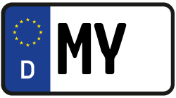 Grafik KFZ-Kennzeichen MY