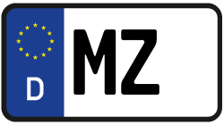 Grafik KFZ-Kennzeichen MZ