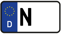 Grafik KFZ-Kennzeichen N