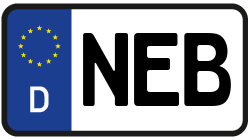 Grafik KFZ-Kennzeichen NEB
