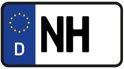 Grafik KFZ-Kennzeichen NH