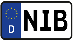 Grafik KFZ-Kennzeichen NIB