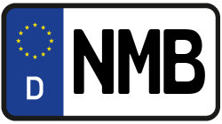 Grafik KFZ-Kennzeichen NMB