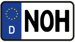 Grafik KFZ-Kennzeichen NOH