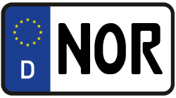 Grafik KFZ-Kennzeichen NOR