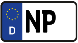 Grafik KFZ-Kennzeichen NP