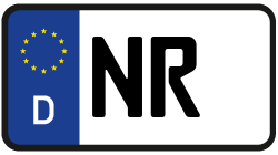 Grafik KFZ-Kennzeichen NR
