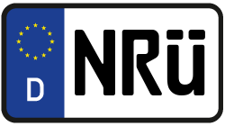 Grafik KFZ-Kennzeichen NRÜ