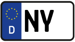 Grafik KFZ-Kennzeichen NY