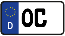 Grafik KFZ-Kennzeichen OC