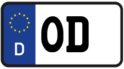 Grafik KFZ-Kennzeichen OD