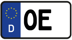 Grafik KFZ-Kennzeichen OE