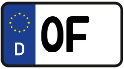 Grafik KFZ-Kennzeichen OF