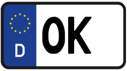 Grafik KFZ-Kennzeichen OK
