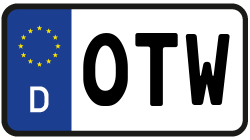 Grafik KFZ-Kennzeichen OTW