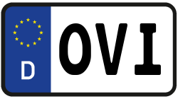 Grafik KFZ-Kennzeichen OVI