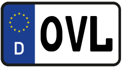 Grafik KFZ-Kennzeichen OVL