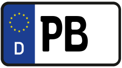 Grafik KFZ-Kennzeichen PB