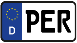 Grafik KFZ-Kennzeichen PER