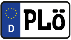 Grafik KFZ-Kennzeichen PLÖ