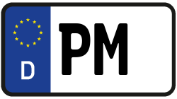 Grafik KFZ-Kennzeichen PM