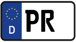 Grafik KFZ-Kennzeichen PR