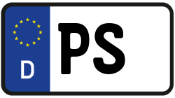 Grafik KFZ-Kennzeichen PS